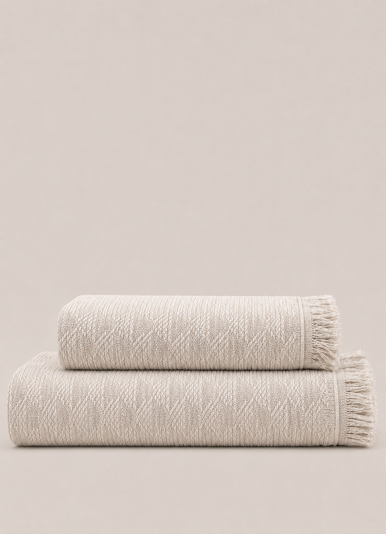 Luma Turkish Towel — Oat Drift