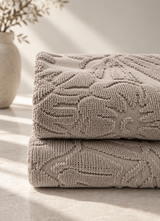 Laurier Botanical Towel — Oat Taupe