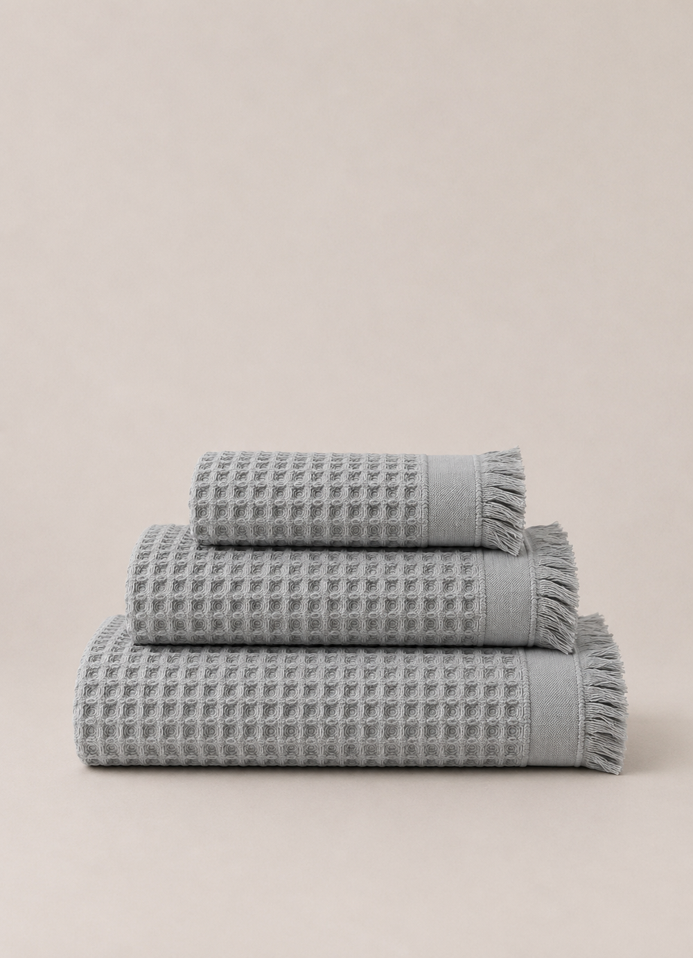 Cloud Waffle Towel — Silver Mist
