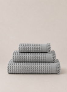 Cloud Waffle Towel — Silver Mist by Calinea