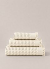 Cloud Waffle Towel — Snow Veil