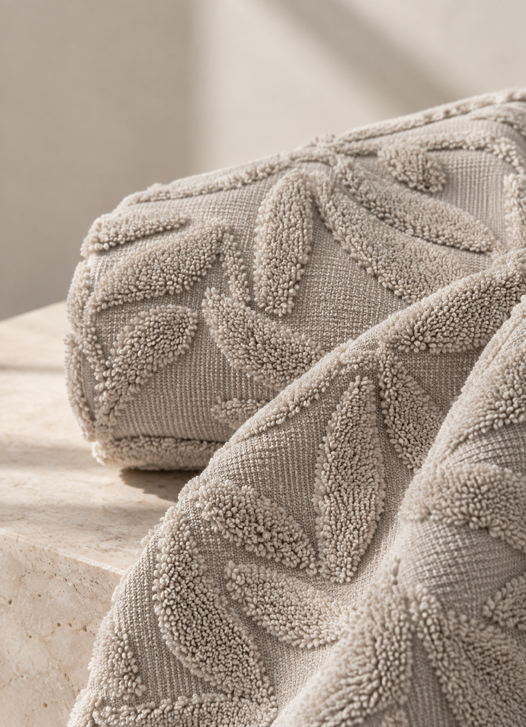 Flourish Turkish Towel — Mineral Taupe