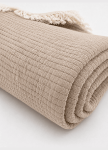 The AirWeave Muslin Coverlet — Dune - Calinea