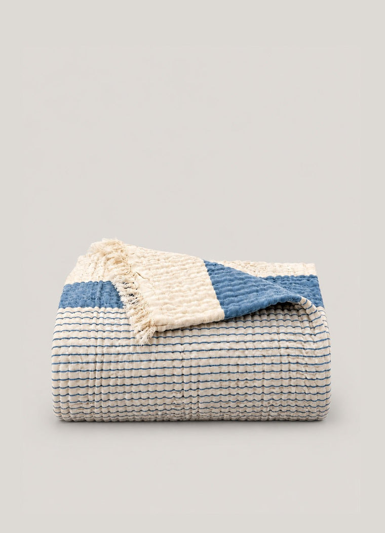 Aurea Muslin Coverlet — Sky