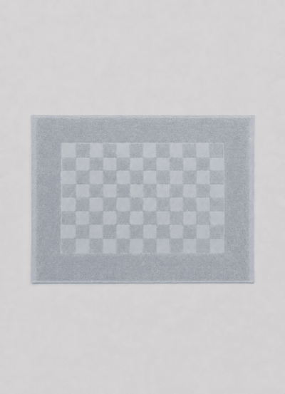 Marlow Check Bath Mat — Coastal Slate
