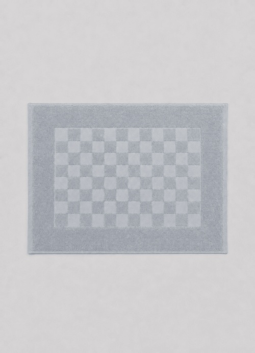 Marlow Check Bath Mat — Coastal Slate