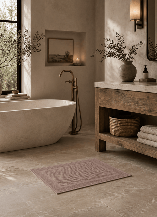 Haven Bath Mat — Dusty Rose