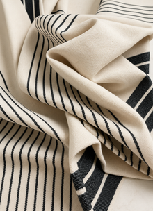 Turkish Linen Bath Sheet — Black Stripe