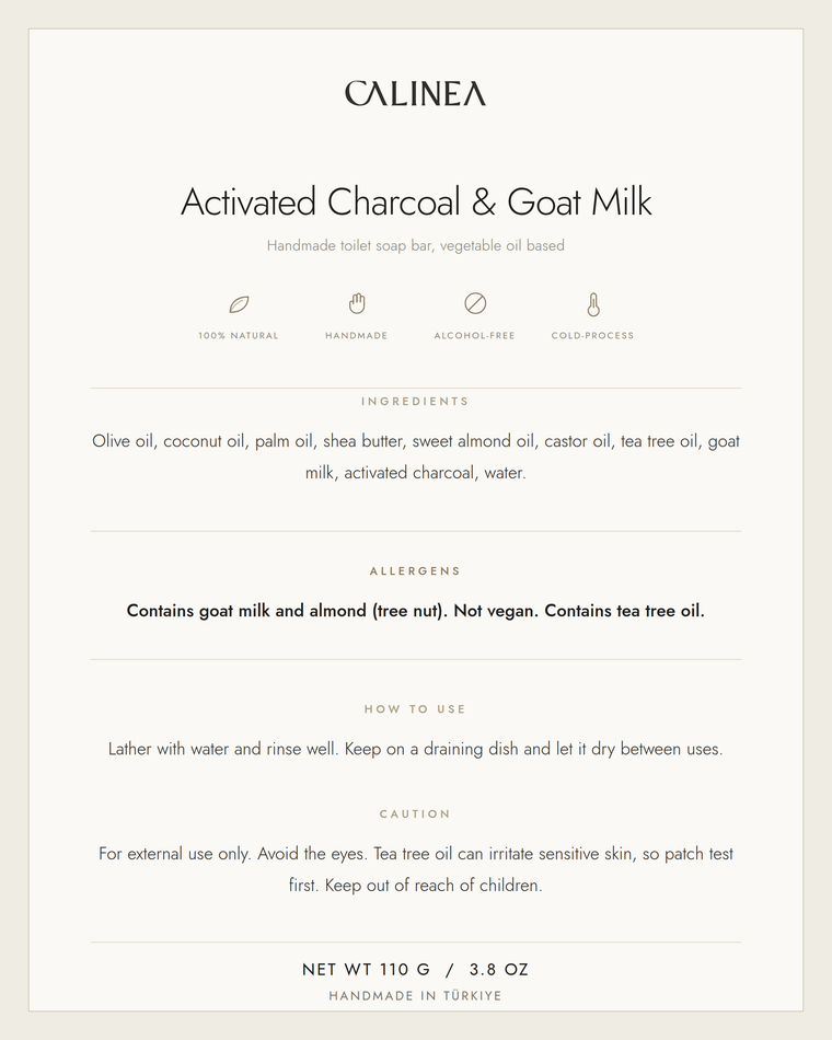 Activated Charcoal & Goat Milk — Botanical Soap Bar