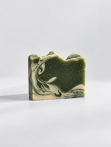 Calinea Botanical Shampoo Bar in Laurel & Avocado Oil — a sage-green cold-process solid shampoo bar, handmade in Türkiye