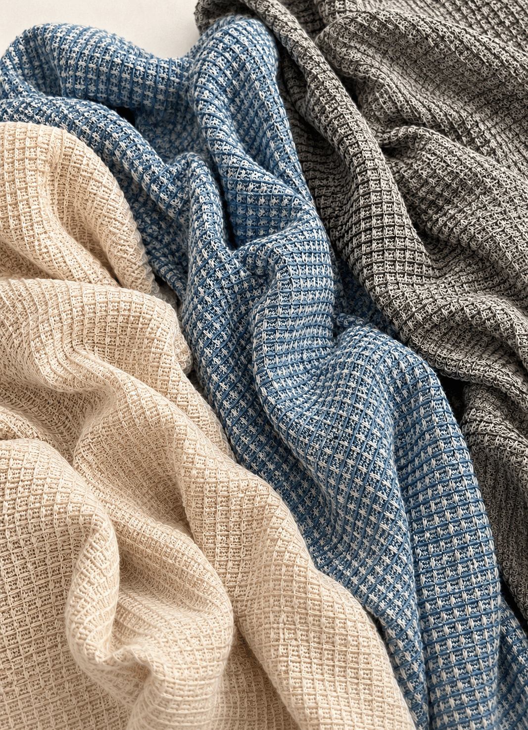 Cloud Waffle Bathrobe — Mineral Mist