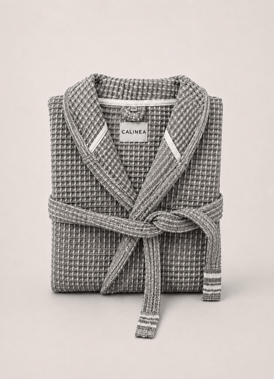 Cloud Waffle Bathrobe — Mineral Mist
