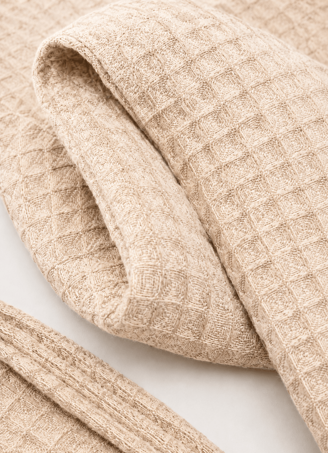 Cloud Waffle Bathrobe — Oat Drift