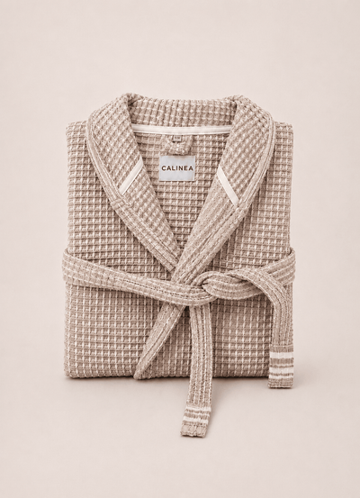 Cloud Waffle Bathrobe — Oat Drift