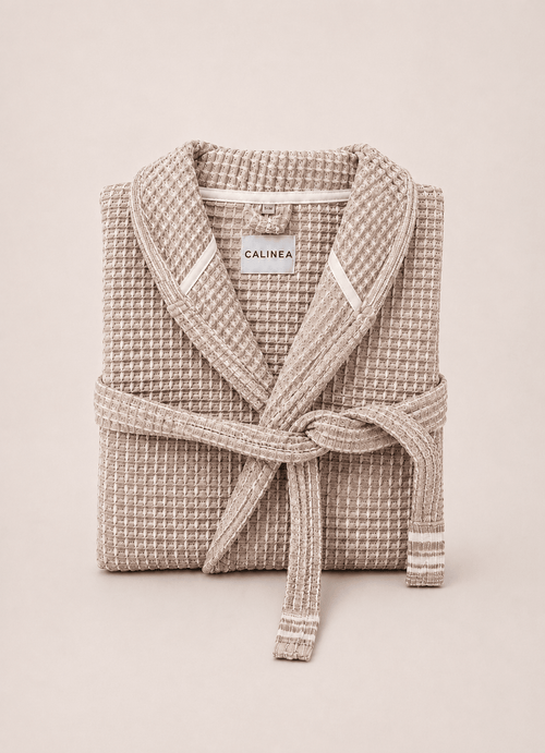 Cloud Waffle Bathrobe — Oat Drift