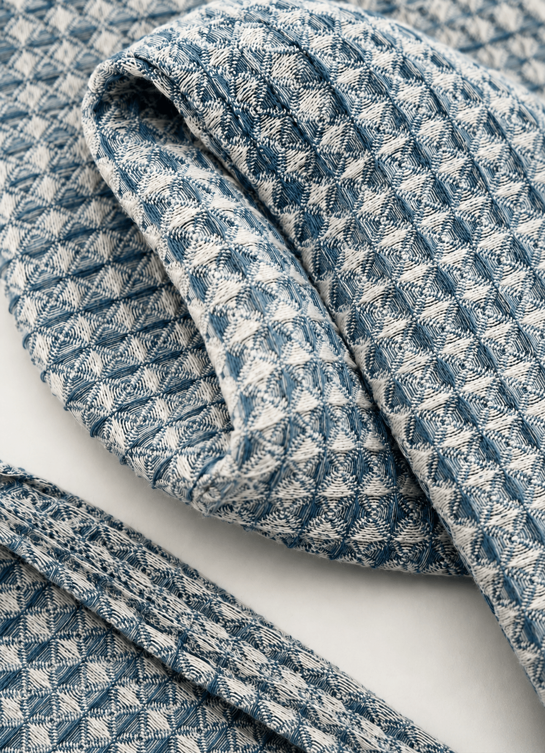Cloud Waffle Bathrobe — Pacific Mist