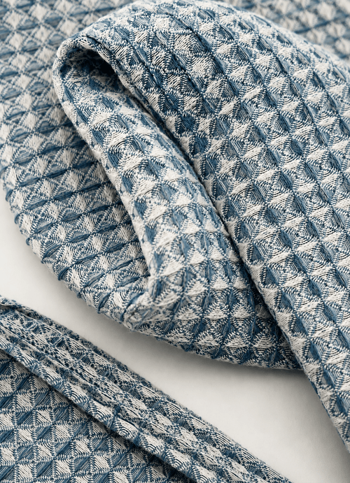 Cloud Waffle Bathrobe — Pacific Mist