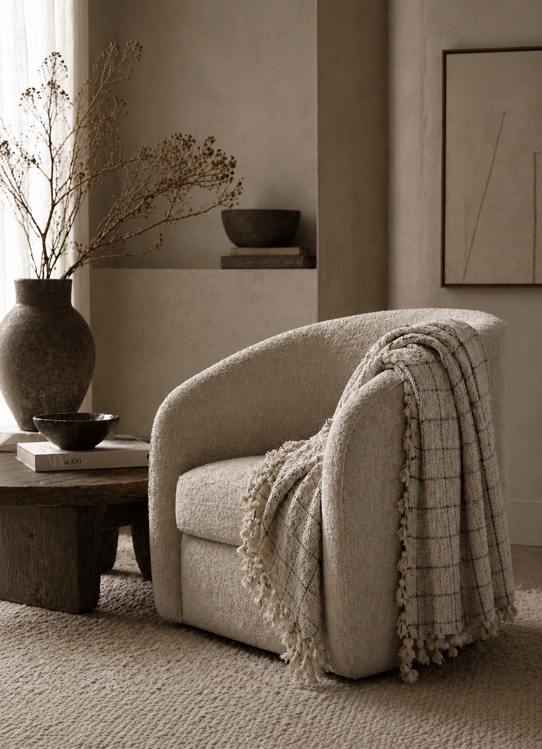 Heritage Weave Windowpane in Mineral — close-up of windowpane weave pattern