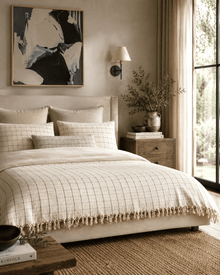 Heritage Weave Windowpane — Oat Veil - Calinea
