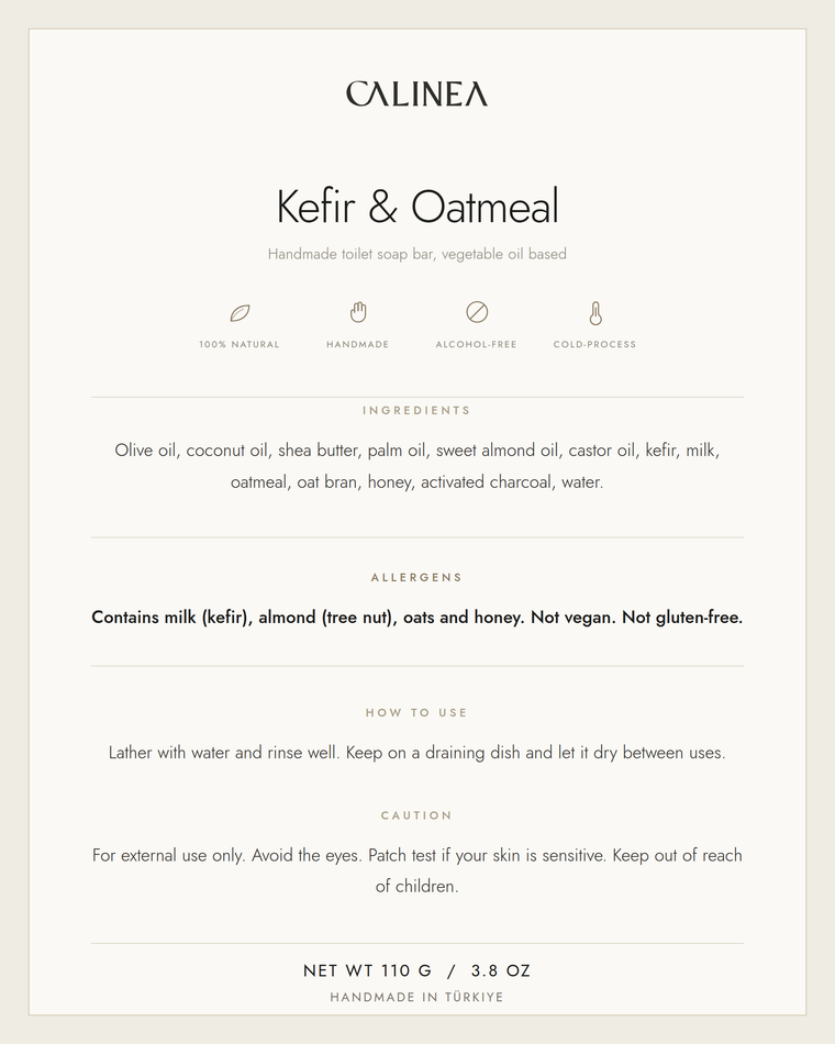 Kefir & Oatmeal — Botanical Soap Bar