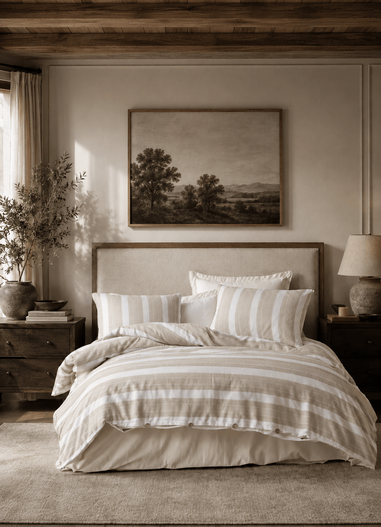Linen Blend Bedding Set — Dune Sand