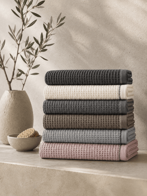 Miel Turkish Waffle Weave — Mineral Grey