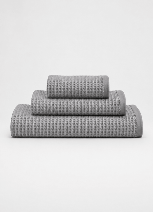 Miel Turkish Waffle Weave — Mineral Grey
