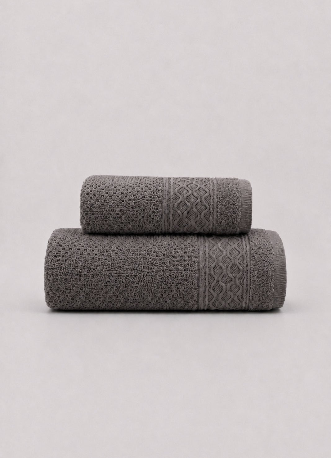Maris Plush Turkish cotton towel in Silver Mist — hero product shot showing plush texture