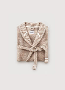 Cloud Waffle Bathrobe — Oat Drift - Calinea