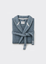 Cloud Waffle Bathrobe — Pacific Mist