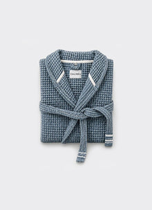Cloud Waffle Bathrobe — Pacific Mist - Calinea