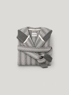 Cote Jacquard Bathrobe — Salt Stone - Calinea