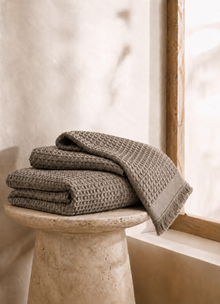 Cloud Waffle Towel — Driftwood Taupe by Calinea