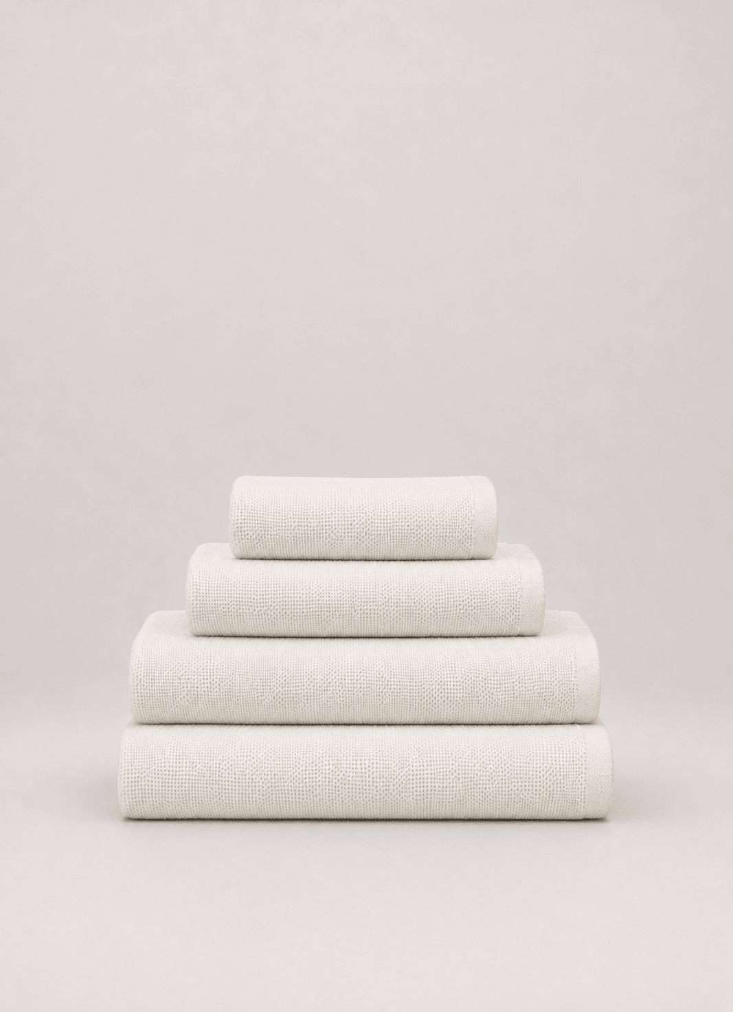 Fine Weave Turkish cotton towel in Cloud White — hero product shot