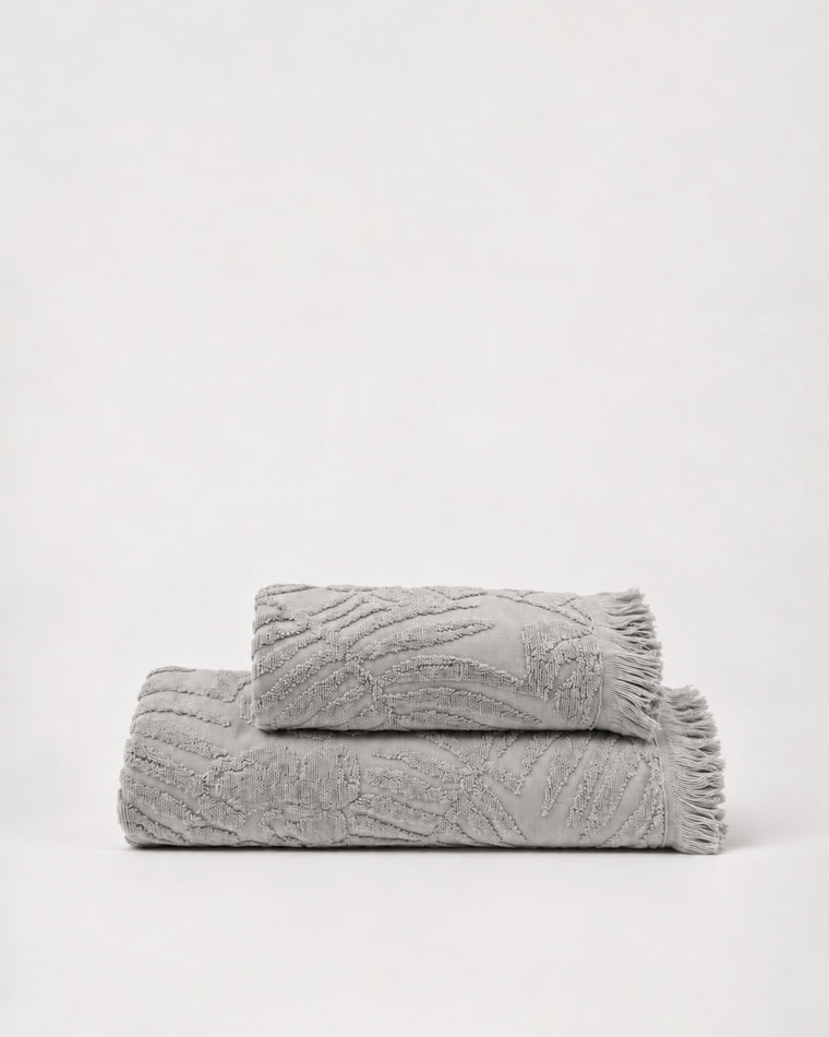 Laurier Botanical Towel — Mist Stone
