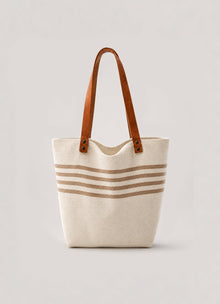 Linen Beach Tote — Cream - Calinea
