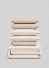 Linen Blend Bedding Set — Dune Sand