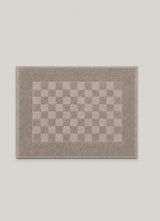 Marlow Check Bath Mat — Weathered Taupe