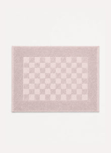 Marlow Check Bath Mat — Blush Stone - Calinea
