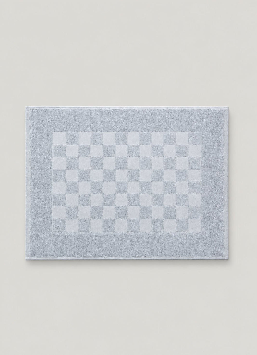 Marlow Check Bath Mat — Coastal Slate