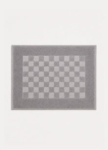 Marlow Check Bath Mat — Deep Slate - Calinea