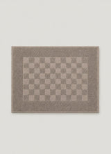 Marlow Check Bath Mat — Driftwood Taupe