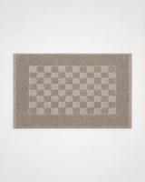 Marlow Check Bath Mat in Weathered Taupe
