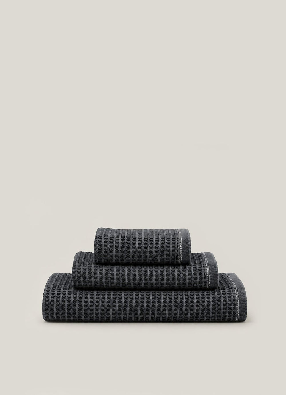 Miel Waffle Towel — Ash Slate