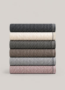 Miel Waffle Towel — Ash Slate by Calinea