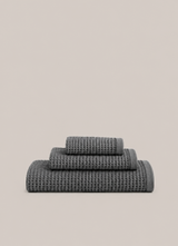 Miel Waffle Towel — Mineral Grey