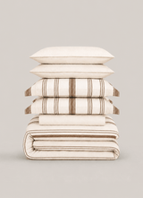 Silken Lyocell Bedding Set — Sand Line