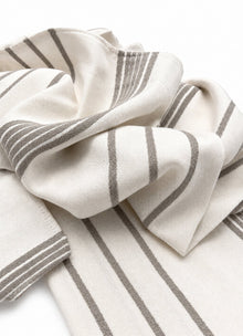 Silken lyocell bedding set in Sky Line — close-up of silky smooth fabric texture