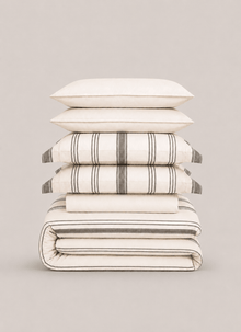 Silken Lyocell Bedding Set — Sky Line - Calinea
