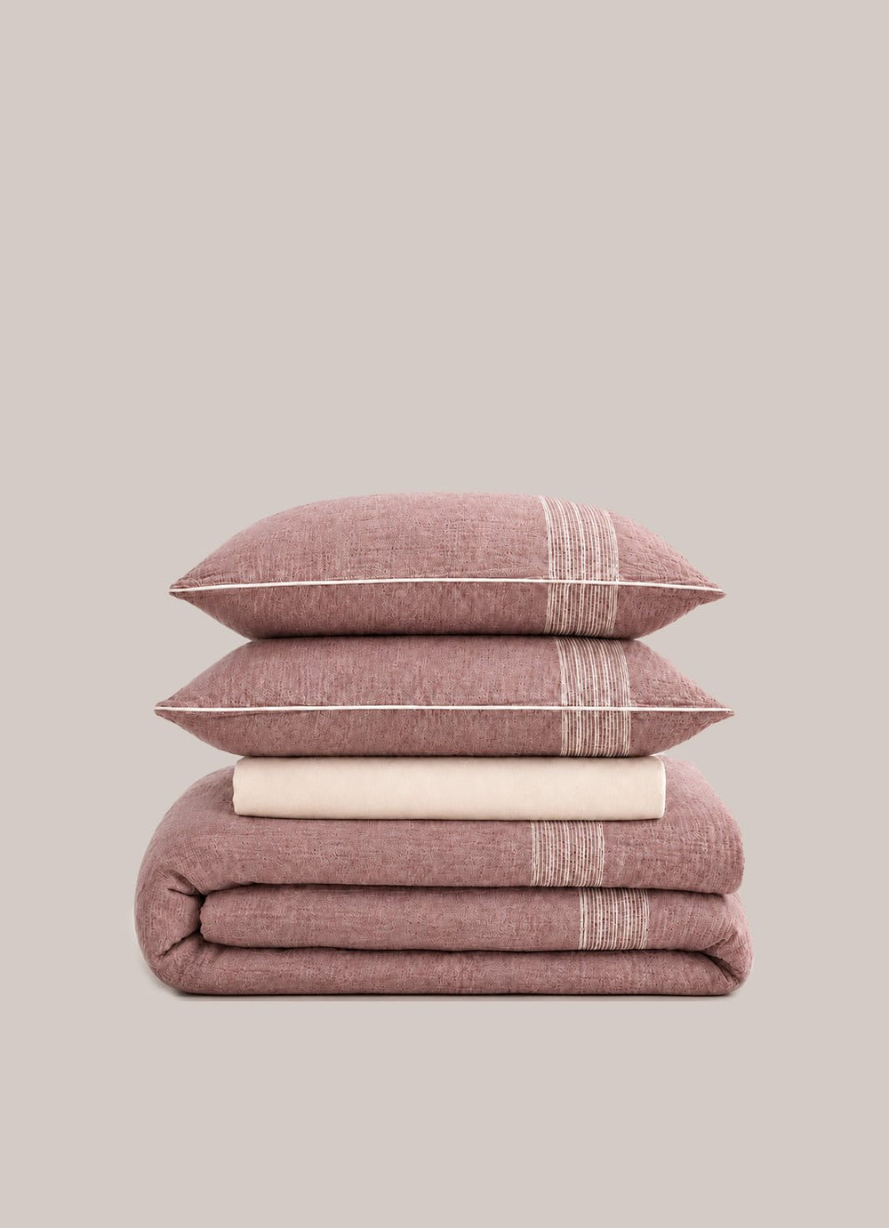 Summerlight Muslin Bedding Set — Antique Blush